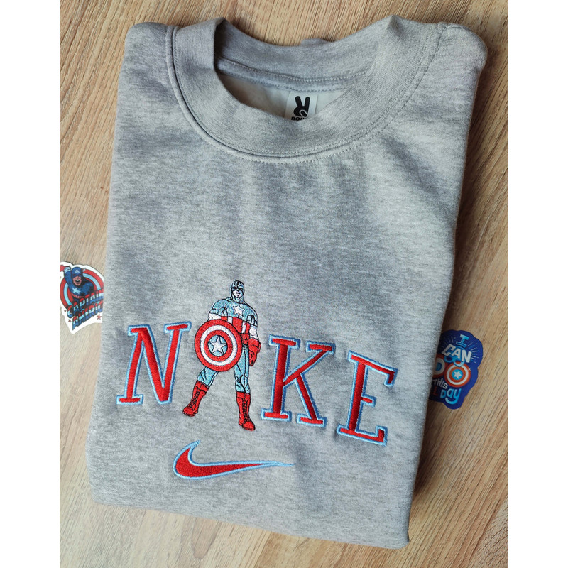 Marvel Avengers Captain America Nike Logo Embroidered Sweatshirt, Captain America Embroidered T-shirt, Captain America Embroidery Polo Shirt.jpg