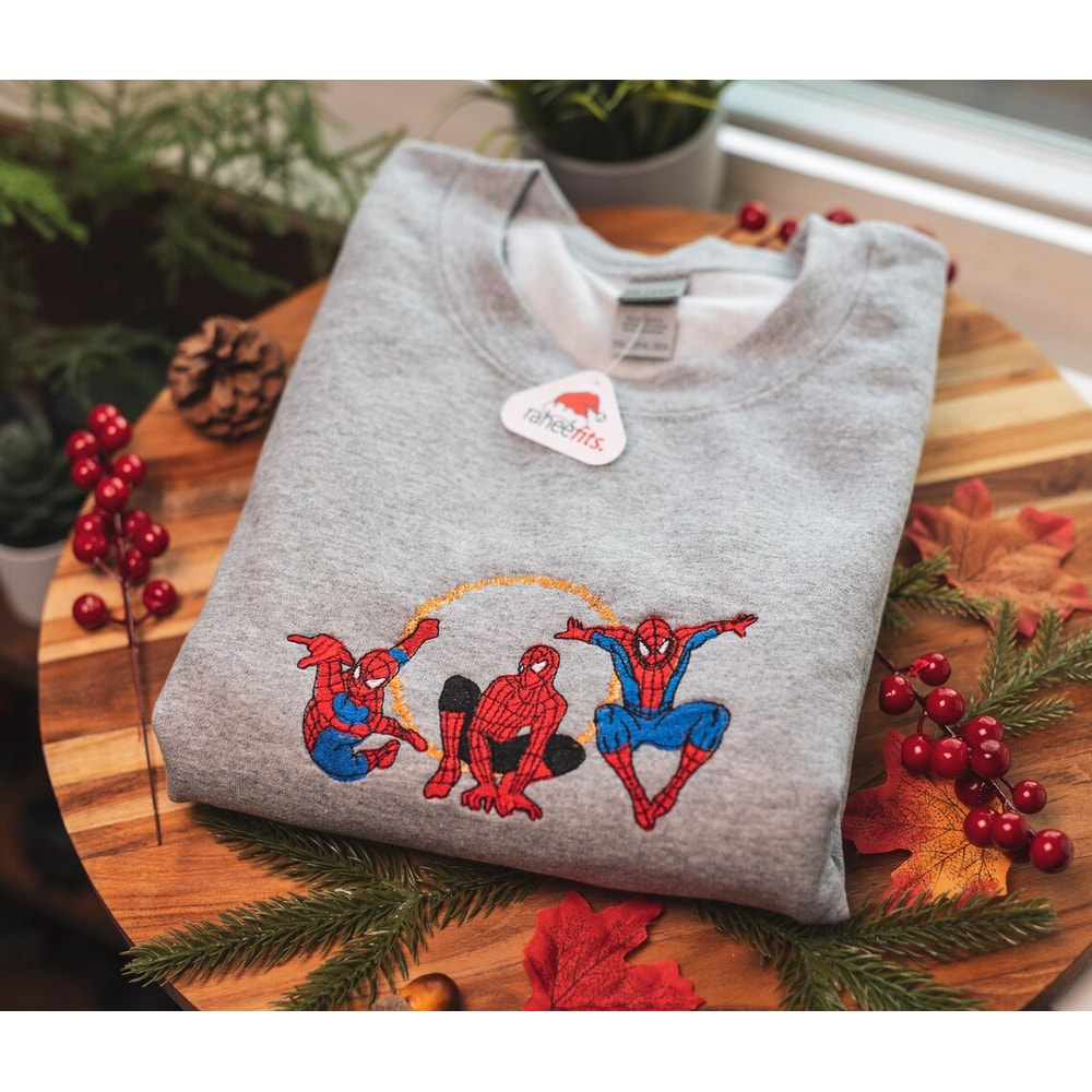 Marvel Spiderman Multiverse Embroidered Sweatshirt Christmas Xmas.jpg