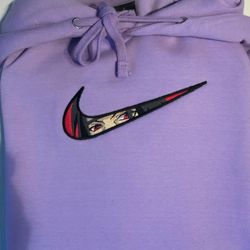 naruto itachi x uchiha nike embroidered sweatshirt, anime embroider sweatshirt