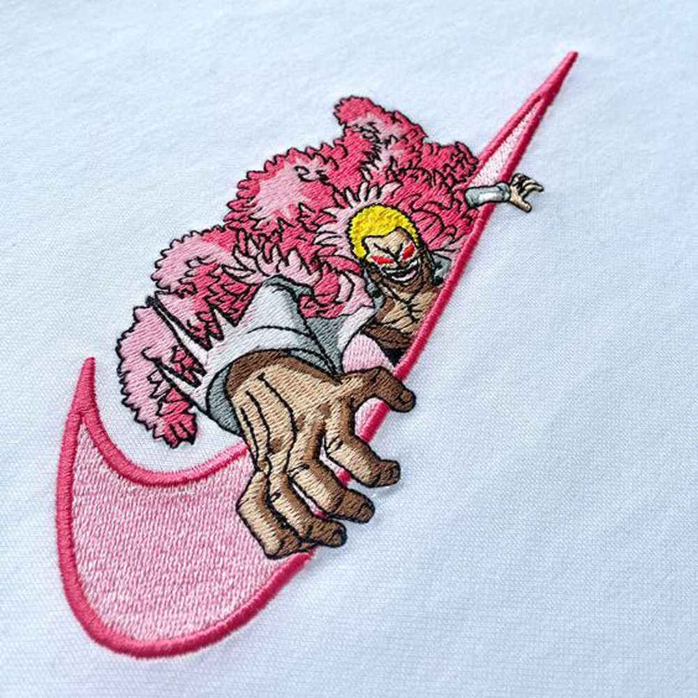 One Piece Donquixote Doflamingo NIKE Embroidered Sweatshirt, One Piece Anime Embroider Sweatshirt, Doflamingo Hoodie Embroidery.jpg