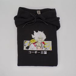 one piece monkey d luffy canon gear 5 nike embroidered sweatshirt