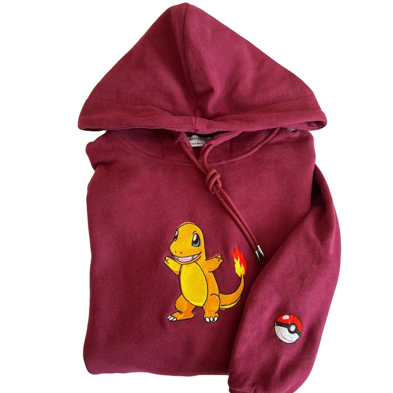 Pokemon Charmander Embroidered Hoodie Pokemon Embroidered Sweatshirt Pokemon Embroidery Pokemon Hoodies Pokemon Charmander Sweatshirt.jpg