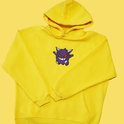 pokemon gengar embroidered hoodie pokemon embroidered sweatshirt