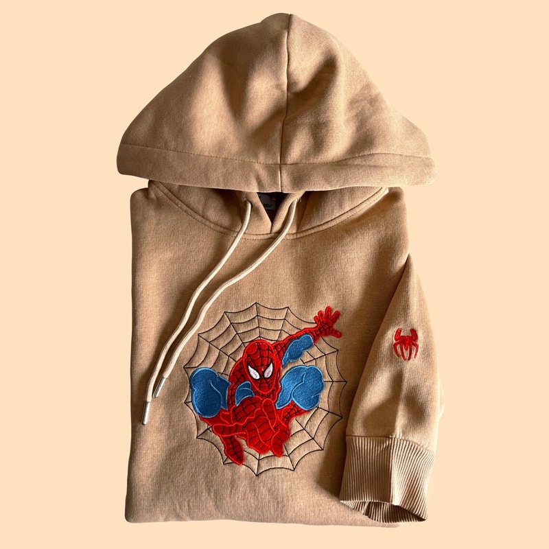 Spiderman Embroidered Hoodie Spiderman Embroidered Sweatshirt Spiderman Embroidery Spiderman Hoodies Peter Parker Sweatshirt 2.jpg