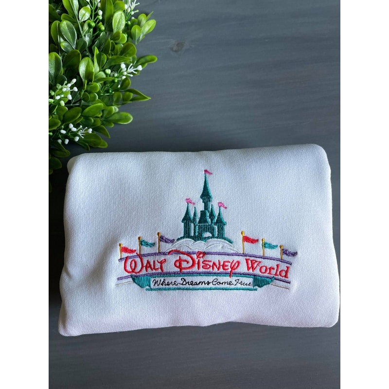 Walt Disney World Vintage Embroidered Sweatshirt Inspired Crewneck Sweatshirt Christmas Xmas.jpg