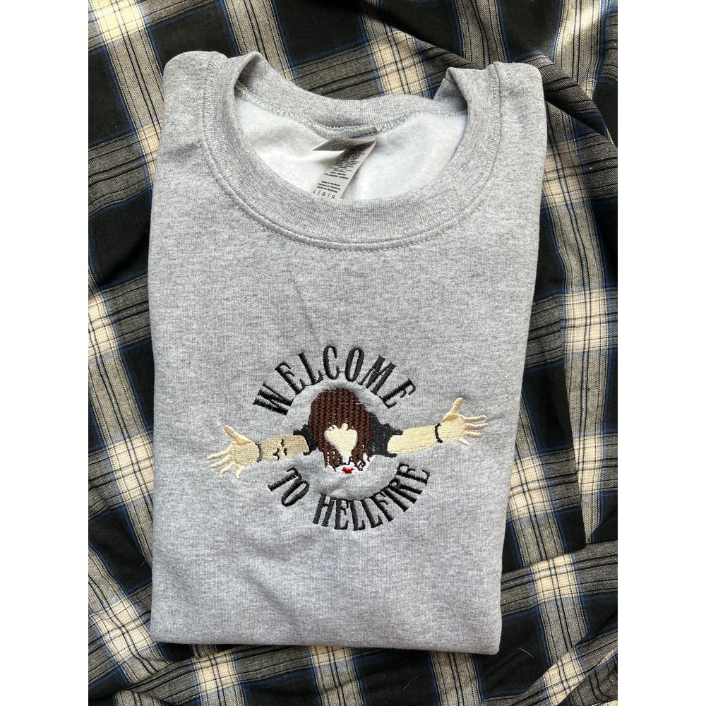 Welcome To Hellfire Eddie Munson Embroidered Shirt, Stranger Things Embroidery T-Shirt, Stranger Things Embroidered Sweatshirt, Stranger Things Embroidered Polo
