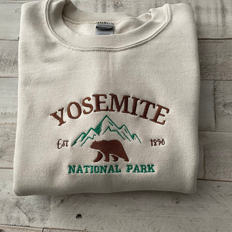 Yosemite National Park 1890 Embroidered Sweatshirt, Yosemite Embroidered T-shirt, Yosemite Embroidery Polo Shirt.jpg