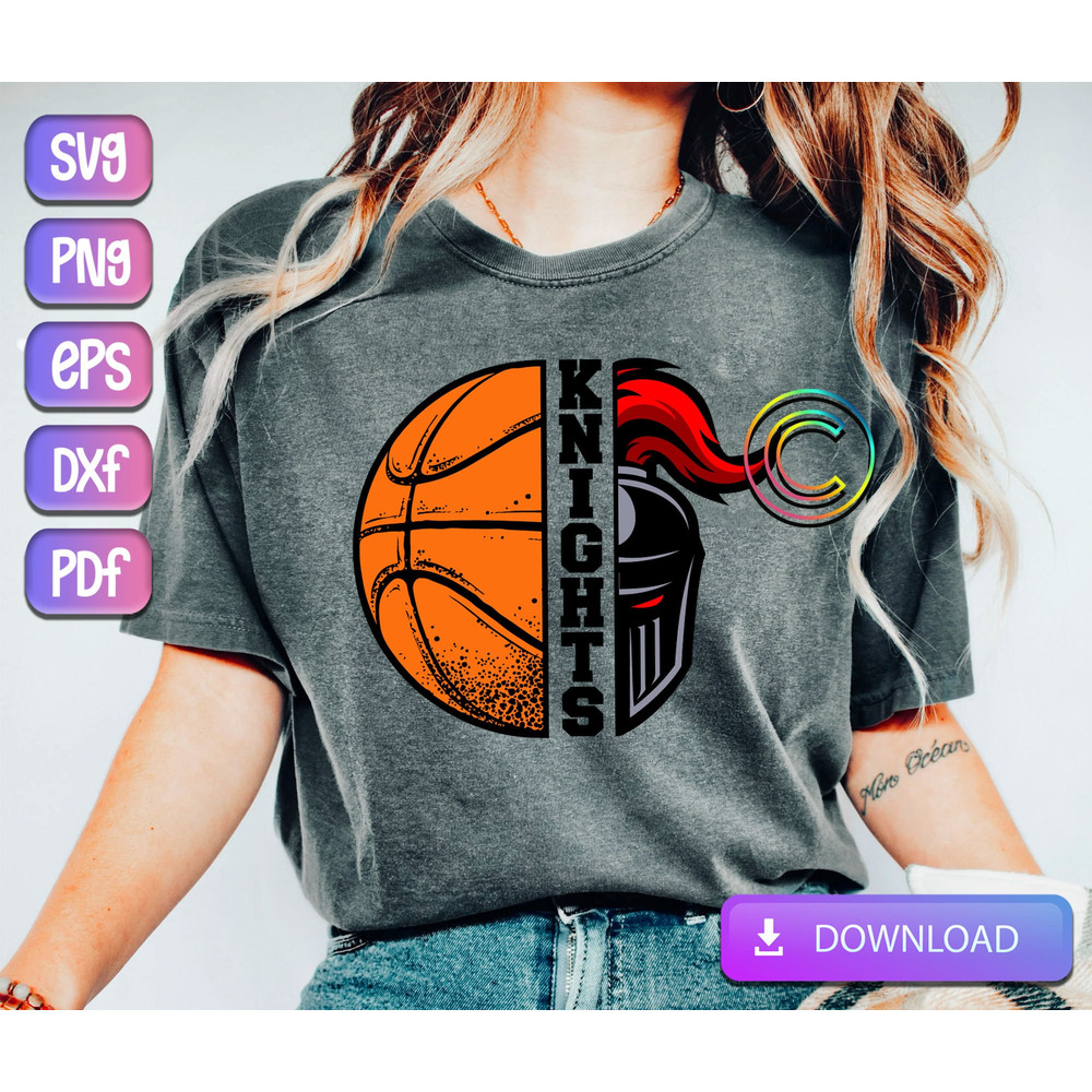 Basketball Knights Svg, Knights Svg, Basketball Svg, Mascot, Silhouette, Clipart, Png, Svg, Instant Download.jpg