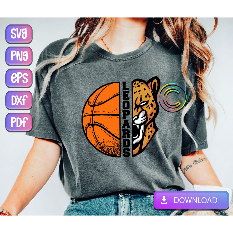 Basketball Leopards Svg, Leopards Svg, Basketball Svg, Mascot, Silhouette, Clipart, Png, Svg, Instant Download.jpg