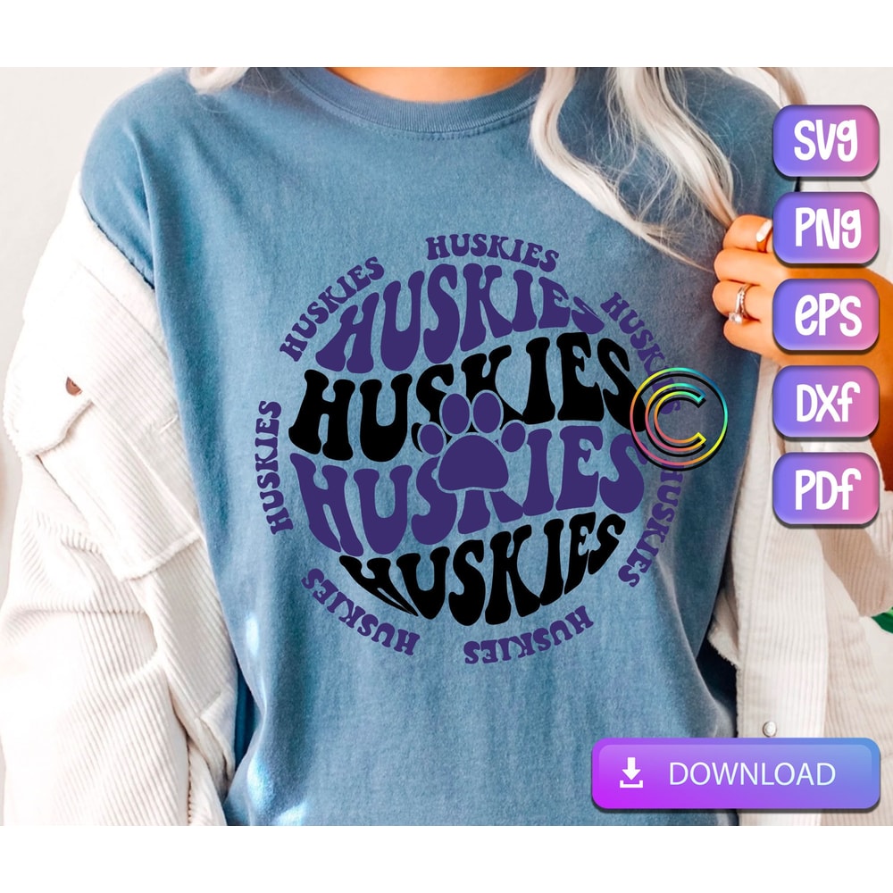 Stacked Huskies Paw SVG, Huskies Mascot svg, Huskies svg, Huskies Paw svg, Stacked Huskies svg, Huskies School Team svg, Huskies png.jpg