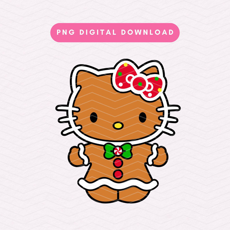Christmas Kawaii Kitty PNG, Cute Christmas Sublimation Graphic, Christmas Clipart, Gingerbread Kawaii Kitty PNG, Gingerbread Kitty Clipart.jpg