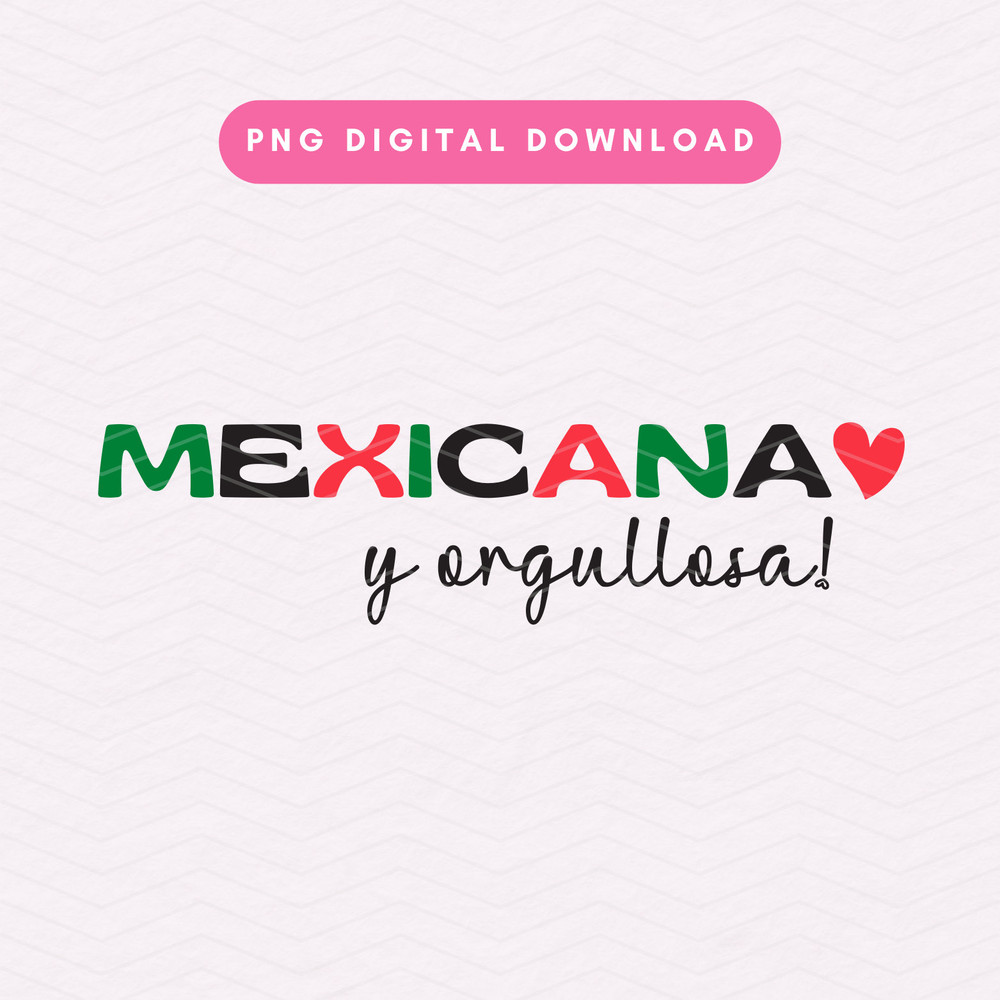 Mexicana y Orgullosa PNG, Mexicana PNG, Trendy Latina Sublimation Graphic.jpg