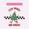 Stay Merry & Bright PNG, Retro Christmas Sublimation PNG Graphic, Christmas Checkered PNG, Cute Christmas Digital Download.jpg