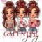 Cartoon Girls Valentine's Day Galentine Gang PNG Sublimation Digital Design Download DTF Print.jpg