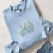Boho Floral Embroidered Sweatshirt 2D Crewneck Sweatshirt Best Gift For Family.jpg