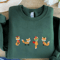 Christmas Foxes Embroidered Sweatshirt, Cute Fox Embroidered Sweatshirt For Family.jpg