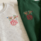 Christmas Sweatshirt, Monogrammed Reindeer Holiday Pullover Fleece Crewneck For Women.jpg