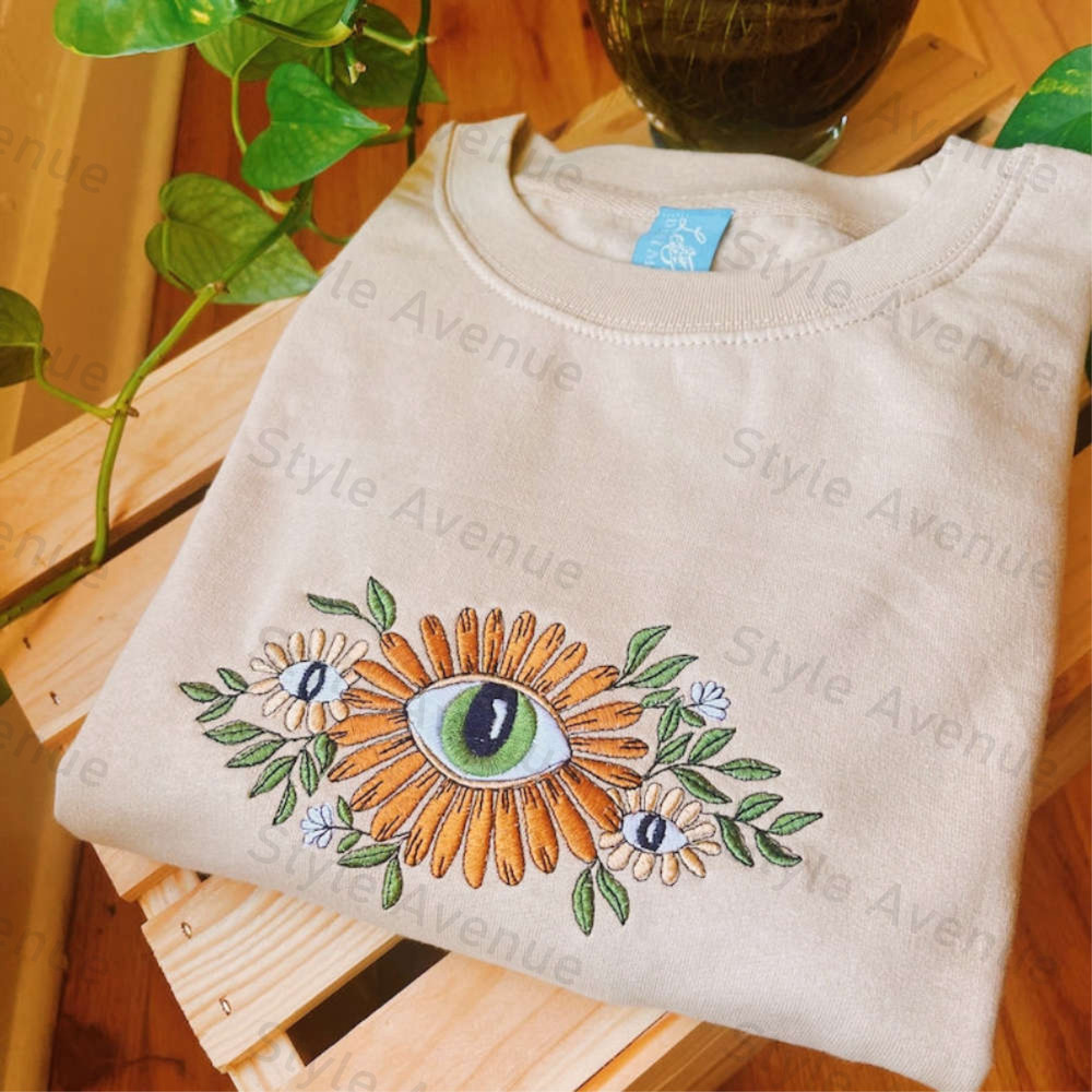 Floral Embroidered Sweatshirt 2D Crewneck Sweatshirt For Men And Women.jpg