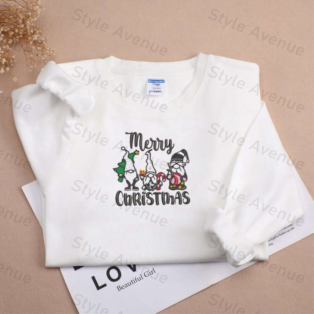 Merry Christmas Embroidered Sweatshirt 2D Crewneck Sweatshirt For Christmas.jpg
