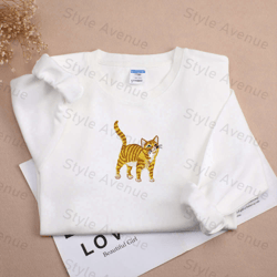 personalized cat sweatshirt, pet sweatshirt, custom embroidered pet sweatshirt for family