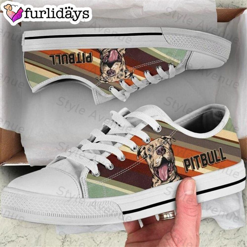 Pitbull Dog Low Top Shoes - Pitbull Lovers Canvas Sneaker - Owners Gift Dog Breeders.jpg