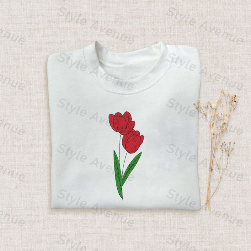 Rose Embroidered Halloween Sweatshirt 2D Crewneck Sweatshirt For Men Women.jpg