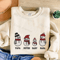 Snowman Christmas Embroidered Sweatshirt, Personalized Embroidered Sweatshirt For Family.jpg