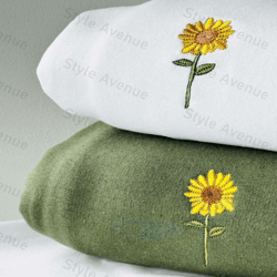 sunflower embroidered sweatshirt 2d crewneck sweatshirt for men and women