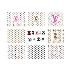 LV Logo Pattern Bundle Svg