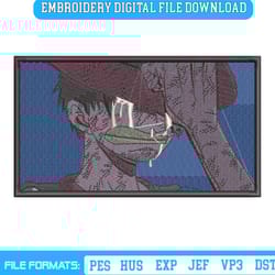 luffy crying box embroidery design download file anime one piece