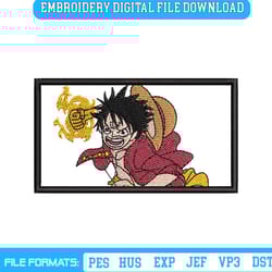 luffy fight embroidery design one piece anime embroidery