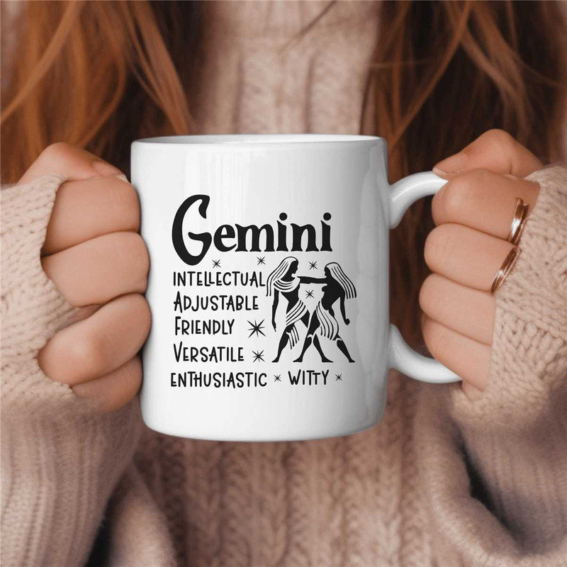 Gemini Coffee Mug, Zodiac Birthday Gift for Her, Horoscope Ceramic Mug 1.jpg