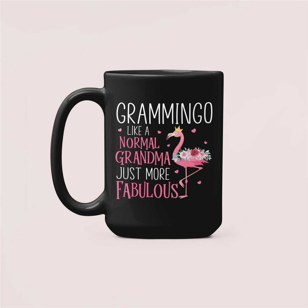 Grammingo Mug, Funny Grandma Gifts, Like a Normal Grandma Just More Fabulous, Grandma Flamingo Coffee Cup, Cute Gramma G.jpg