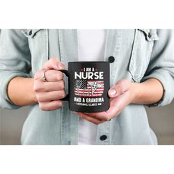 grandma nurse gifts, nursing grandma mug, nurse mug, nursing coffee cup, funny grandma gifts, registered nurse, i am a n