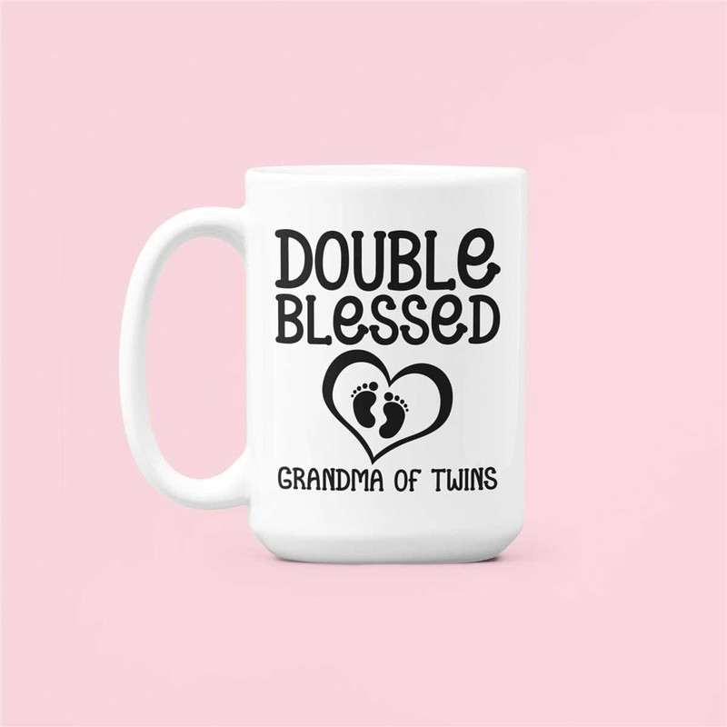 Grandma of Twins Mug, Twins Grandma Gift, Double Blessed, Cute Twins Cup, Gift for Twins Grandma, Blessed Twins Grandma,.jpg