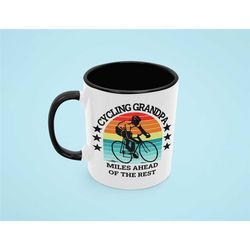 grandpa bike gift, cycling grandpa gift, present for bike loving grampa, papa biking coffee mug, cycling father's day gi