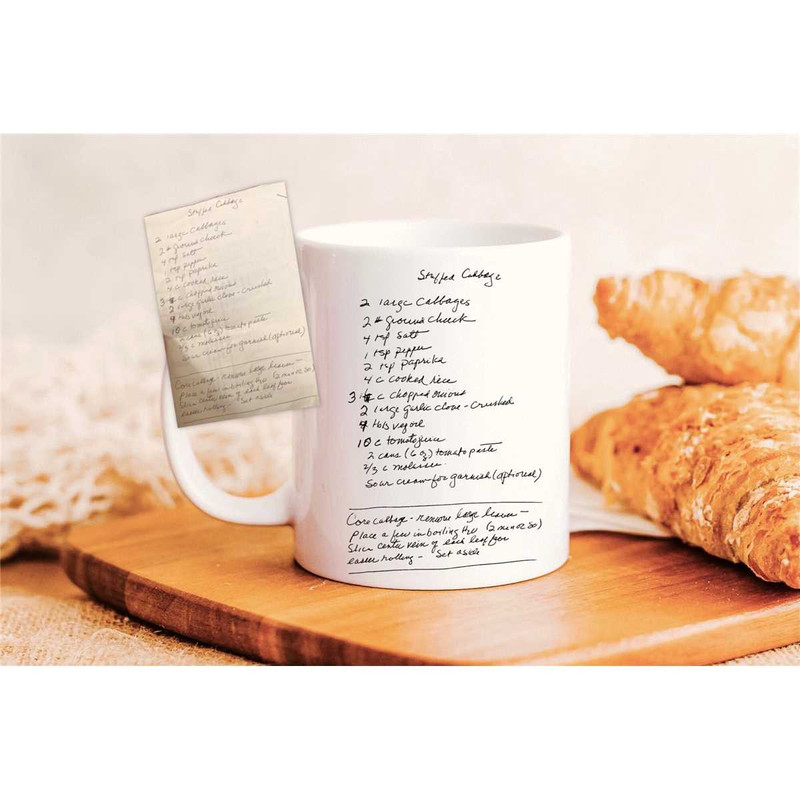 Handwritten Recipe Mug, Family Recipe Keepsake, Personalized Mug, Custom Mug, Recipe Engraved Mug, Handwriting Gift Larg.jpg