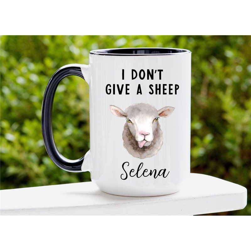 I Don't Give A Sheep Mug, Funny Sheep Coffee Mug, Sheep Lover Mug, Gift For Farmer, Sheep Gift, Sheep Lover Gift, Sheep.jpg