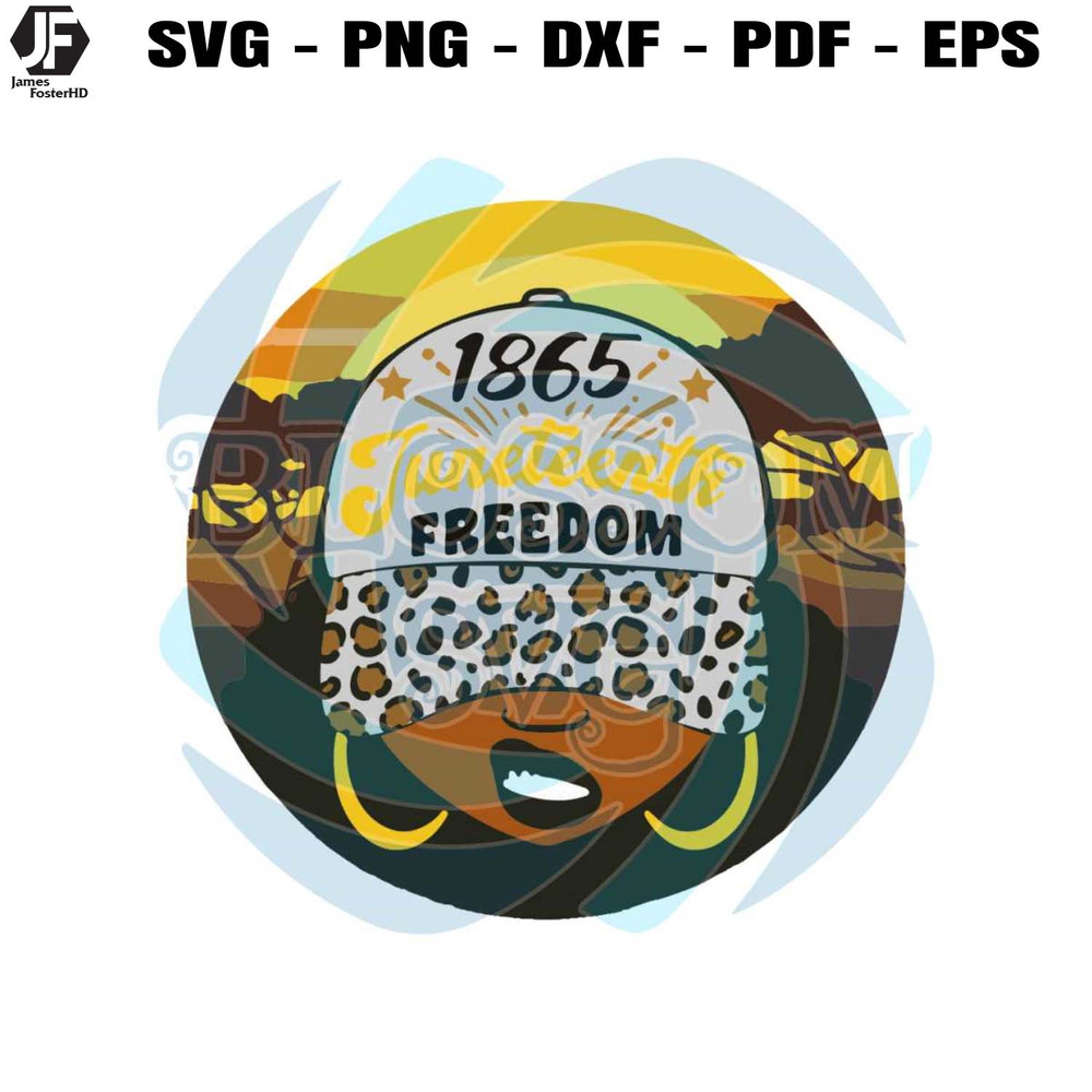 1865 Juneteenth Freedom SVG Black Girl SVG Digital Files.jpg