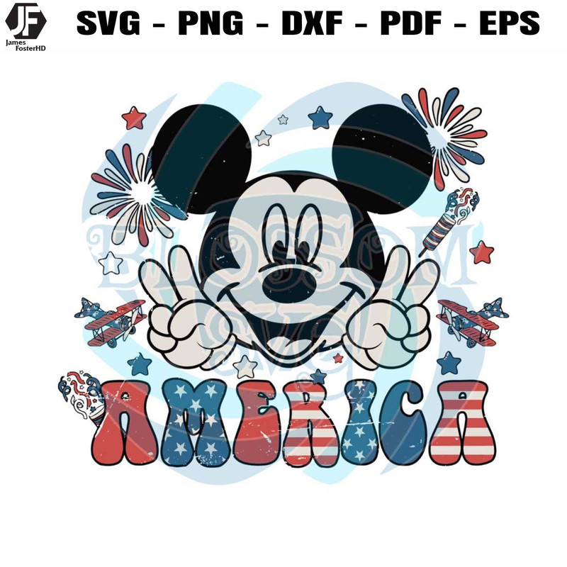 4th of July Vintage Mickey Mouse SVG Graphic Design File.jpg