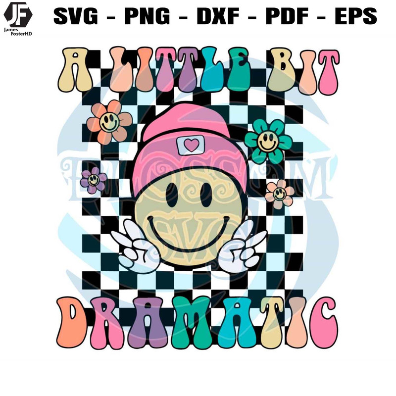 A Little Bit Dramatic Cute Smiley Face SVG Digital Cricut File.jpg