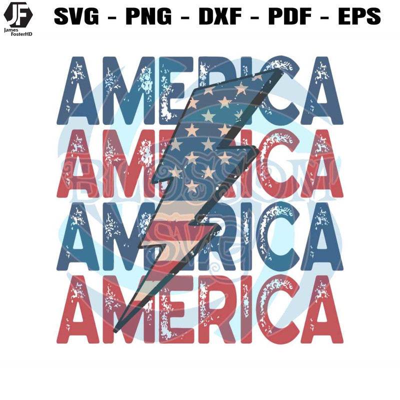 America Lightning Bolt USA Flag SVG Graphic Design File.jpg