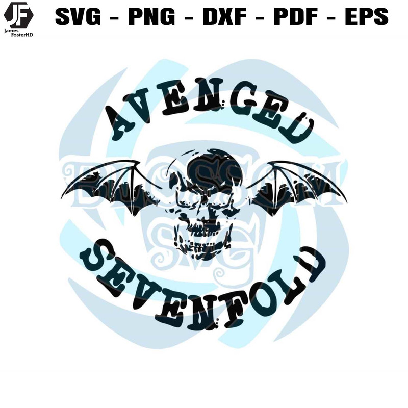 Avenged Sevenfold SVG Rock Band Skull SVG Cutting File.jpg