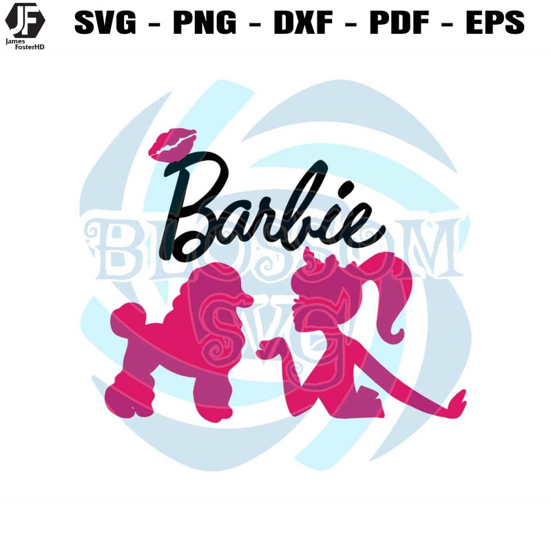 Barbie Kiss SVG Cute Barbie Movie Baby Doll SVG Digital File.jpg