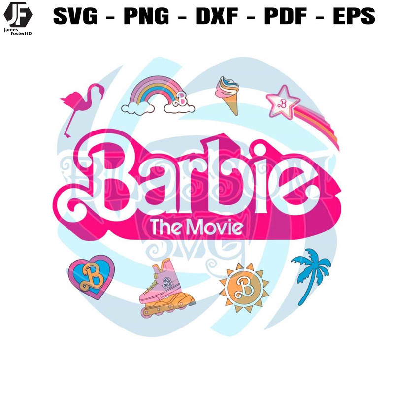 Barbie The Movie Icons SVG Barbie Movie SVG Digital File.jpg