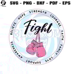 believe hope strength cancer fight svg digital cricut file