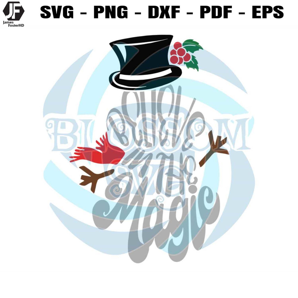 Believe In The Magic Christmas Snowman SVG Download.jpg