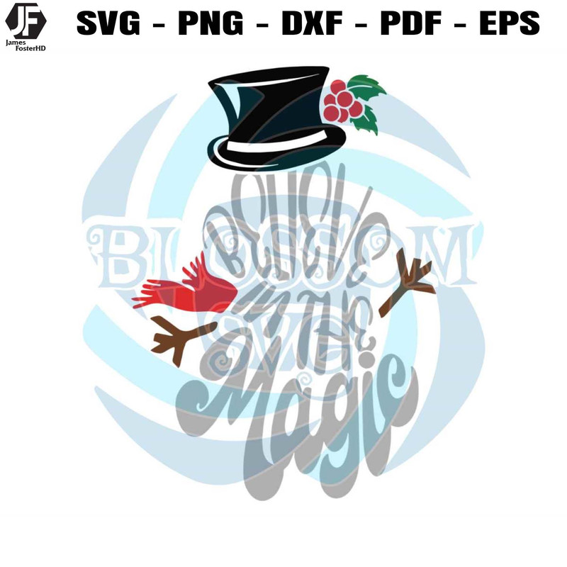 Believe In The Magic Christmas Snowman SVG Download.jpg