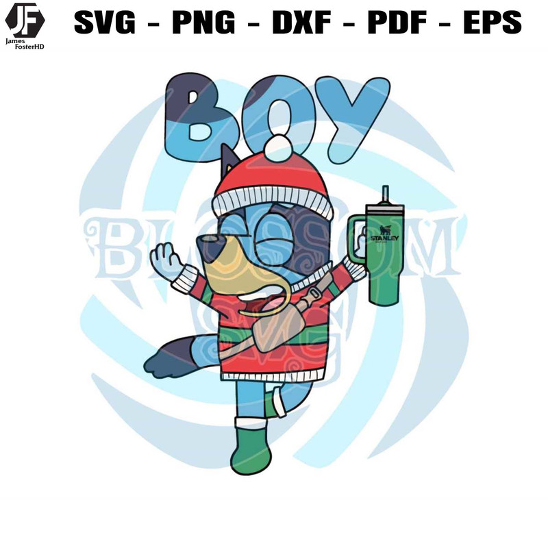Bluey Boy Christmas Stanley Tumbler SVG Digital Cricut File.jpg