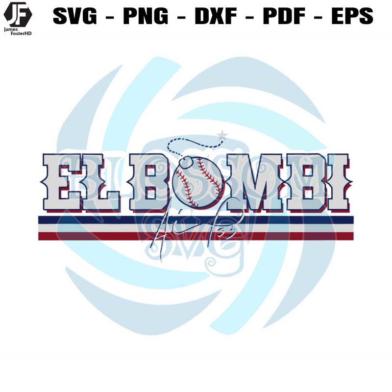 Bombi Bomb El Bombi SVG Adolis Garcia SVG Cricut Files.jpg